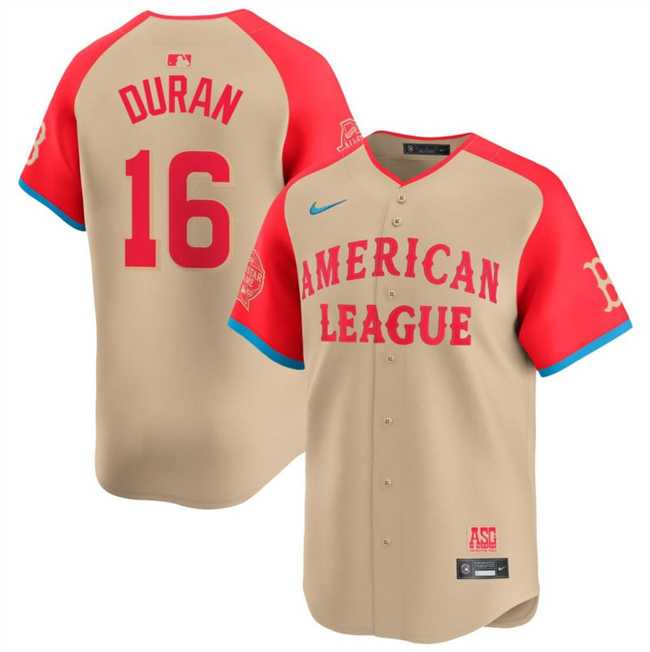 Men's American League #16 Jarren Duran Cream 2024 All-Star Limited Stitched Baseball Jersey,We sell and wholesale Men's American League #16 Jarren Duran Cream 2024 All-Star Limited Stitched Baseball Jersey on line form chian!